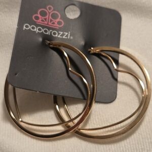Gold Heart Hoop Earrings